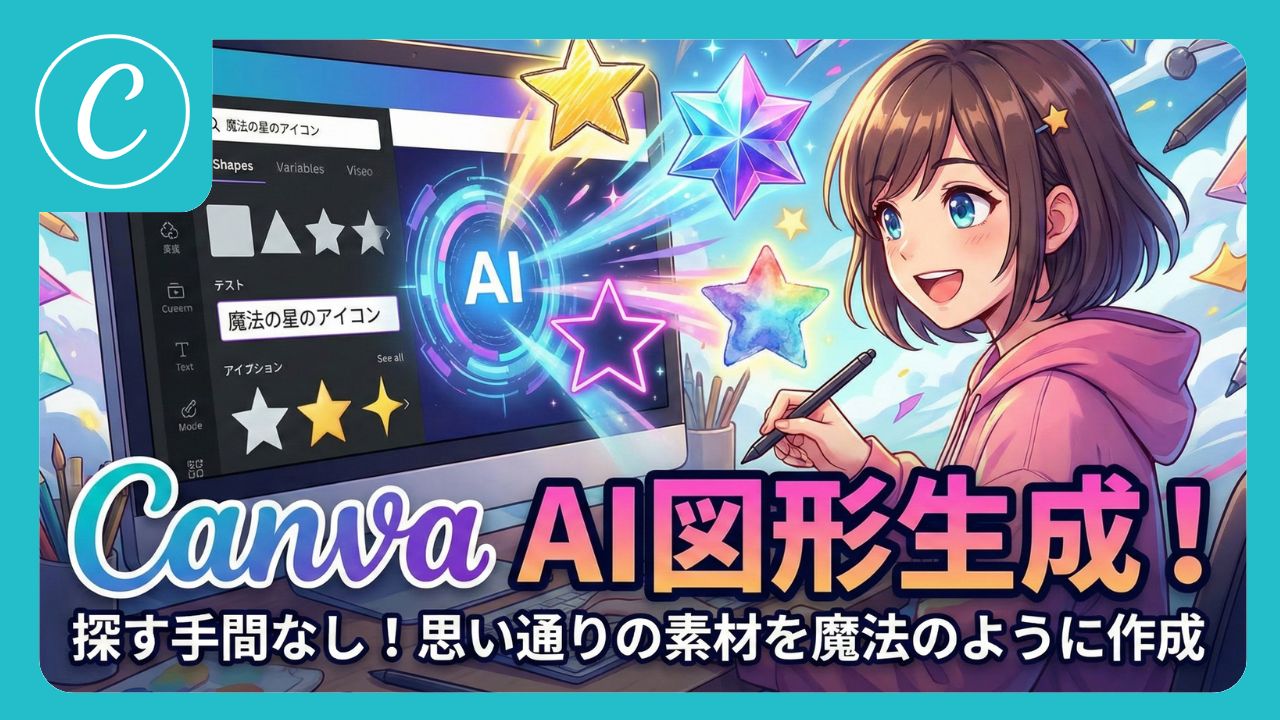 探してもないなら作ればいい！AIで「オリジナルの図形」を生成する方法【Canva】